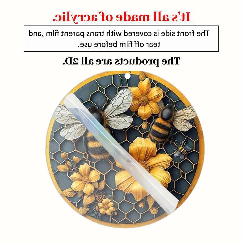 Wholesale 2D acrylic decorative bee pendant