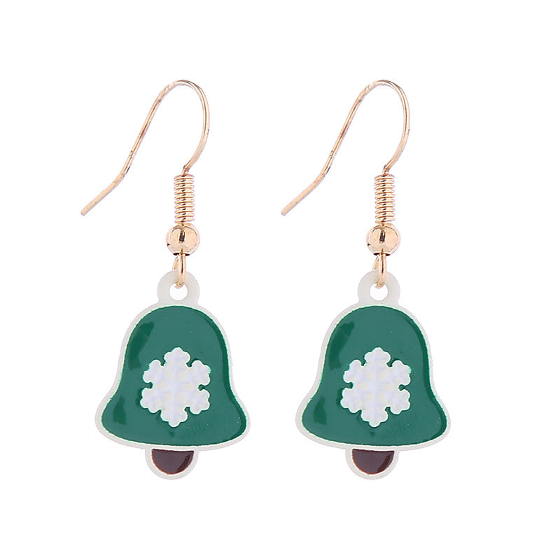 Wholesale Cartoon Santa Claus Snowman Bells Snowflake Christmas Earrings