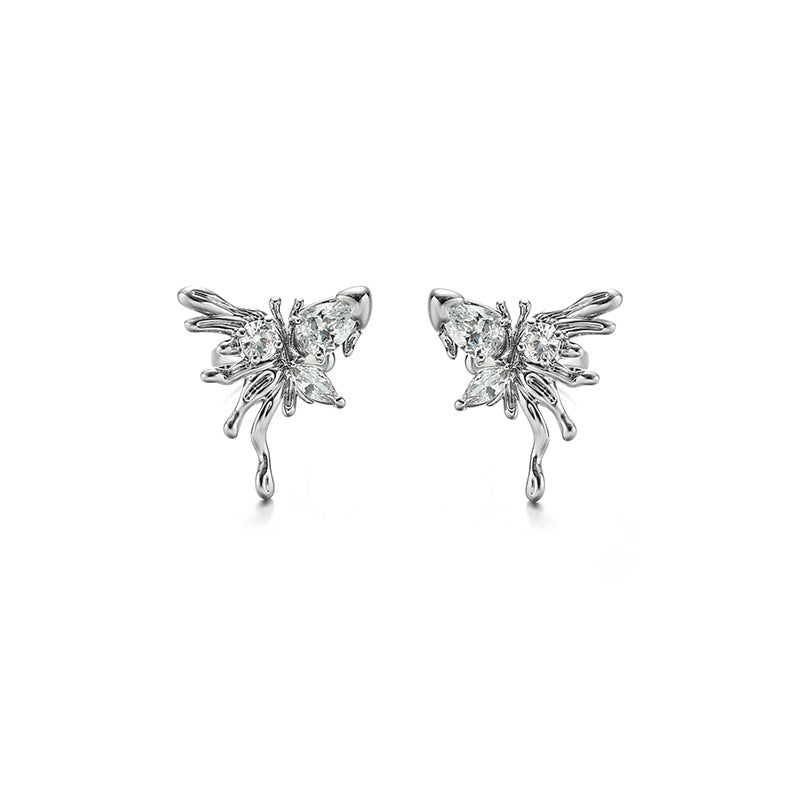 Wholesale Luxury Zircon Micro-inlay Exquisite Butterfly Ear Bone Clip