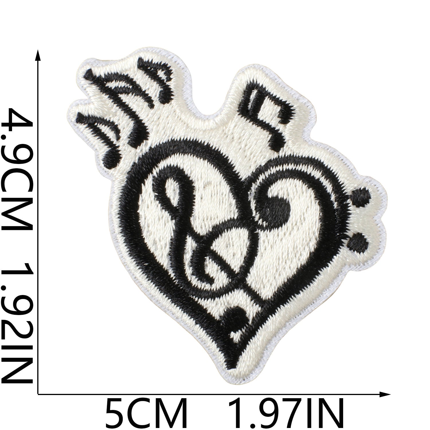Wholesale Music Note Embroidered Patches For Clothing DIY Repair Decorative Self Adhesive Craft Accessory