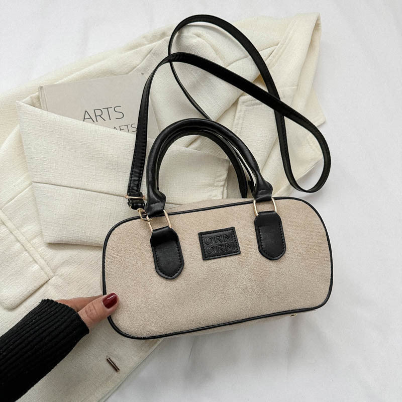 Wholesale retro matte texture handbag versatile shoulder synthetic leather crossbody bag