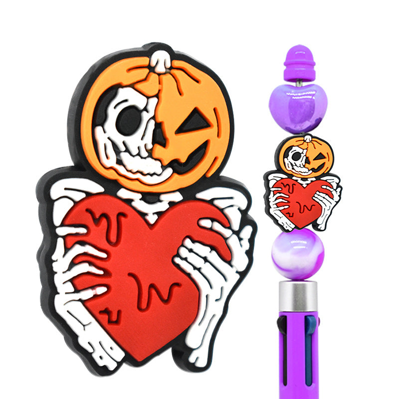 Wholesale 100pcs Diy Halloween Cartoon PVC Soft Beads