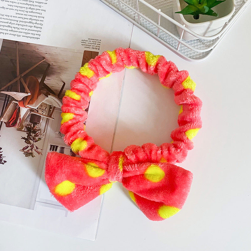 Wholesale Fabric Narrow Stripe Butterfly Tie Hair Band