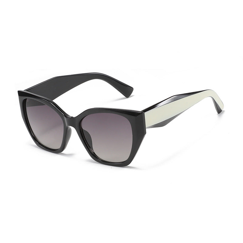 Wholesale Cat' s Eye Sunglasses Wide Leg double Color All-match Street Photoshoot Sunglasses