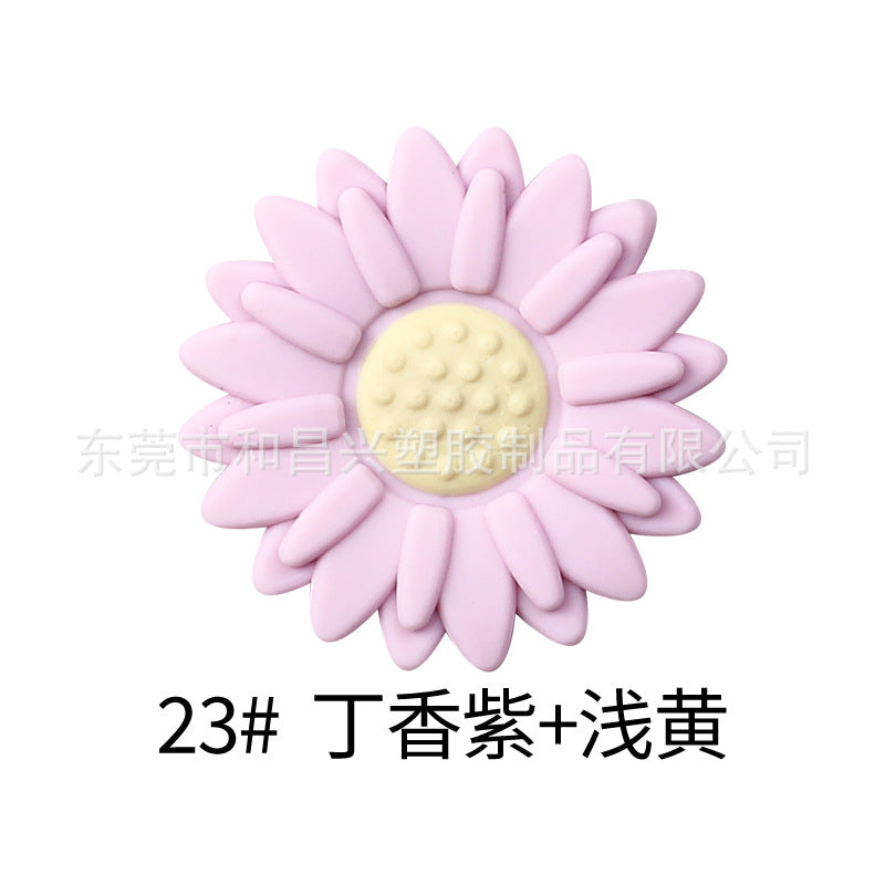 Wholesale  20pcs  Colorful Daisy Silicone Beads