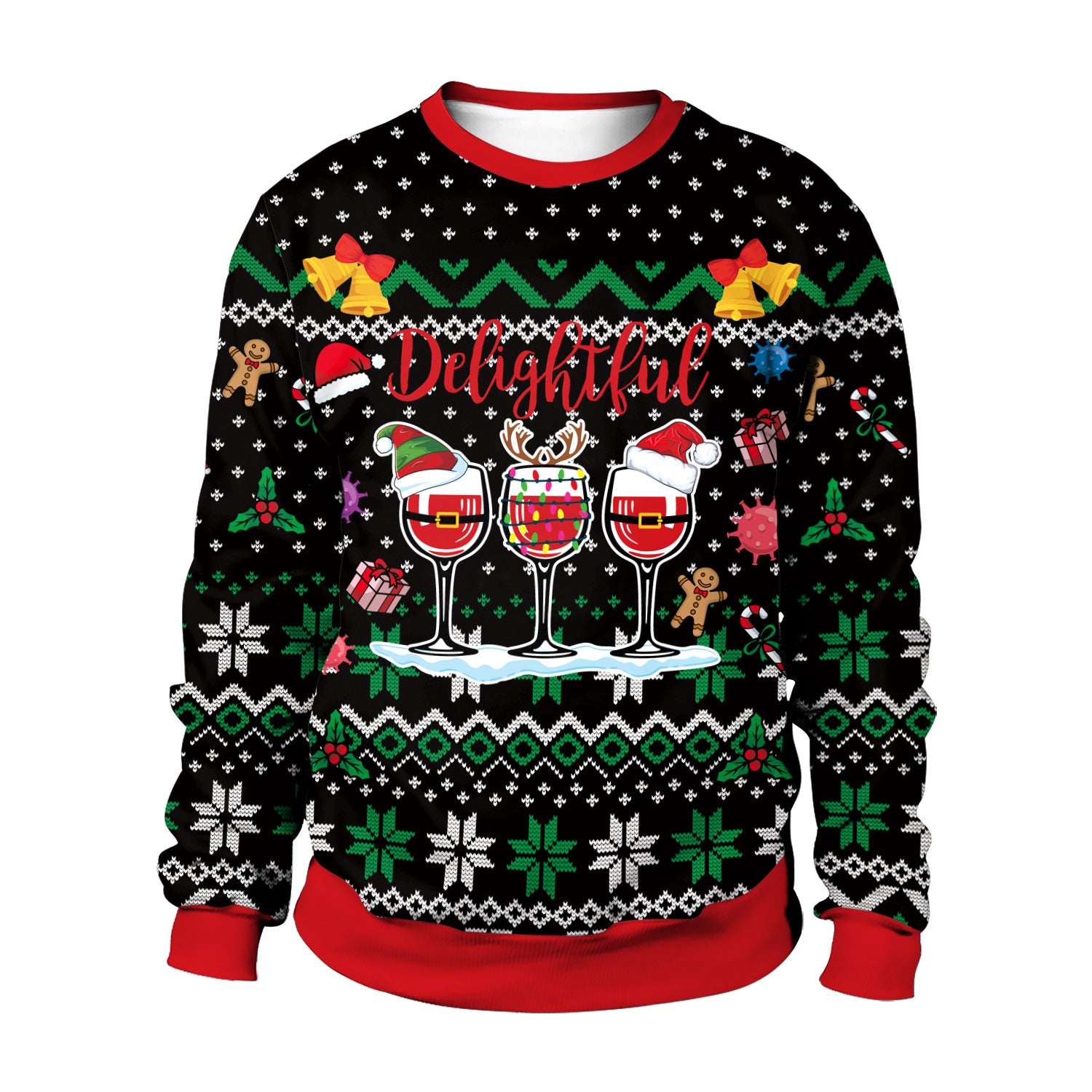 Wholesale Christmas Digital Printed Christmas Crewneck Sweatshirt