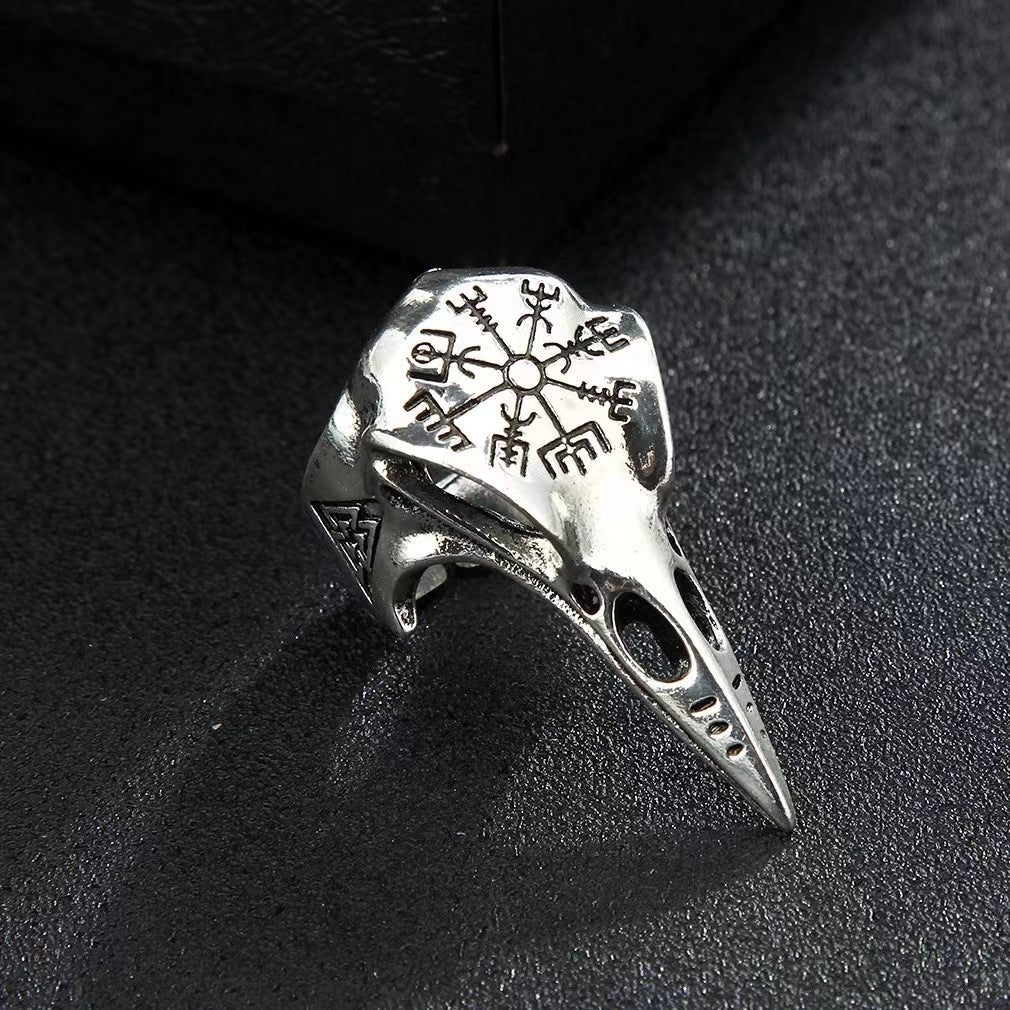 Wholesale New Gothic Skull Eagle Beak Opening Alloy Men Ring
