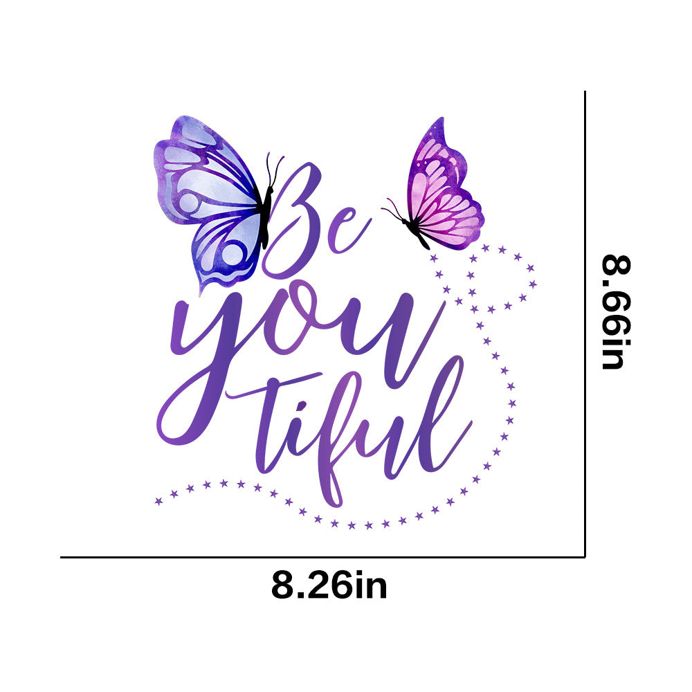 Wholesale 10pcs Butterfly Theme Series White Ink Stamping UV DTF Ready to Press Transfers Wraps