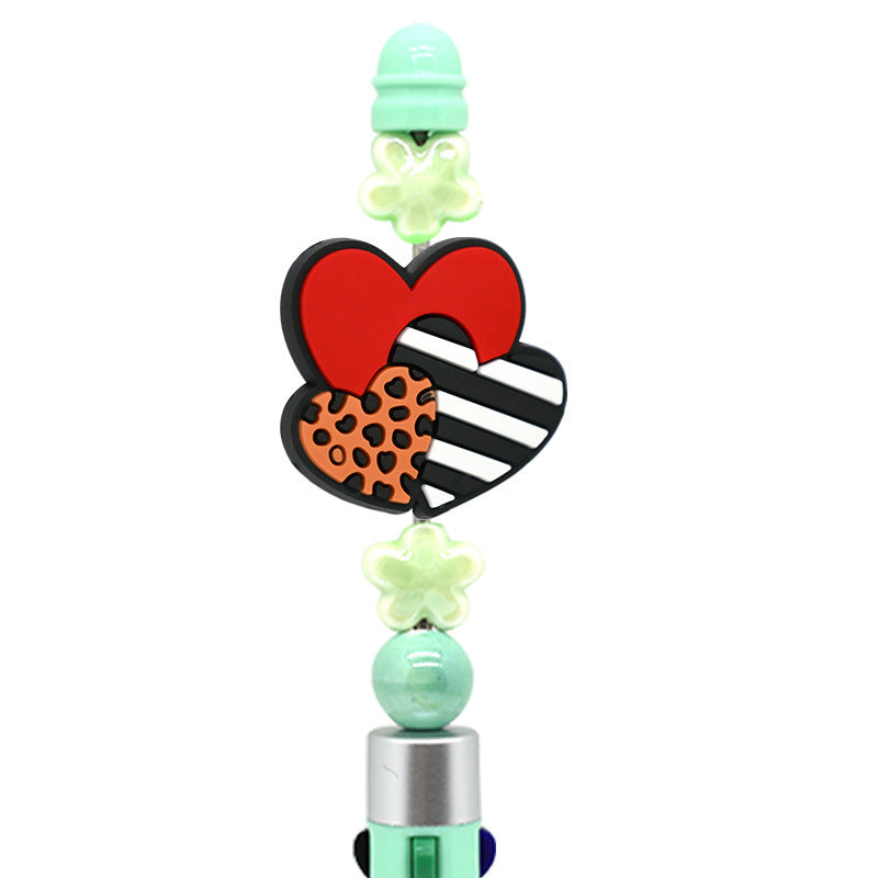 Wholesale Random 100pcs valentine' s day rotatable pen beads