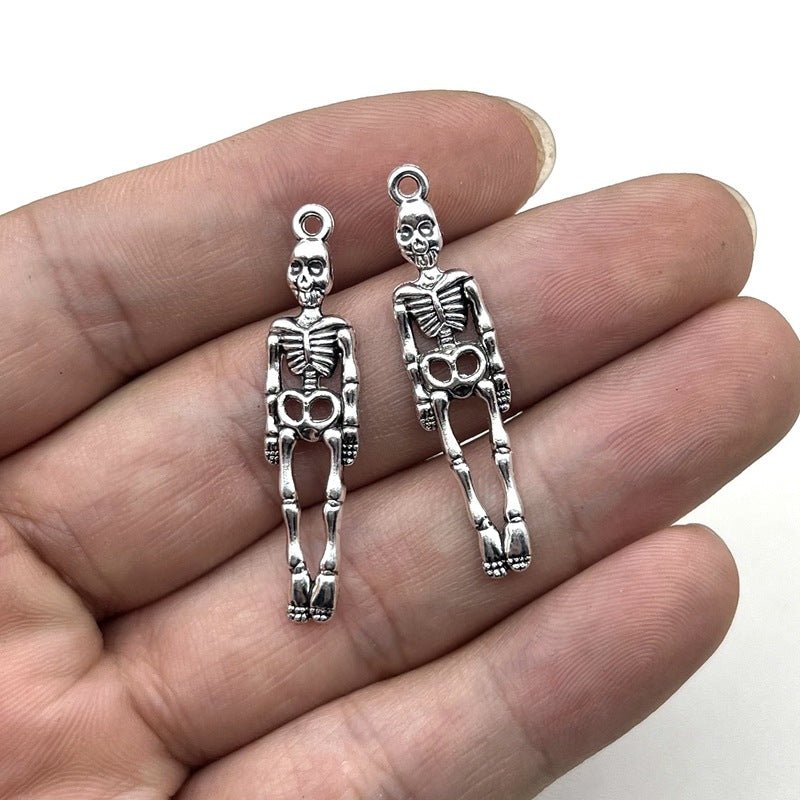 Wholesale Skull Pendant Charms Zinc Alloy Skeleton Earring DIY Jewelry Accessory For  Party Fashion Accessory Boutique Resale