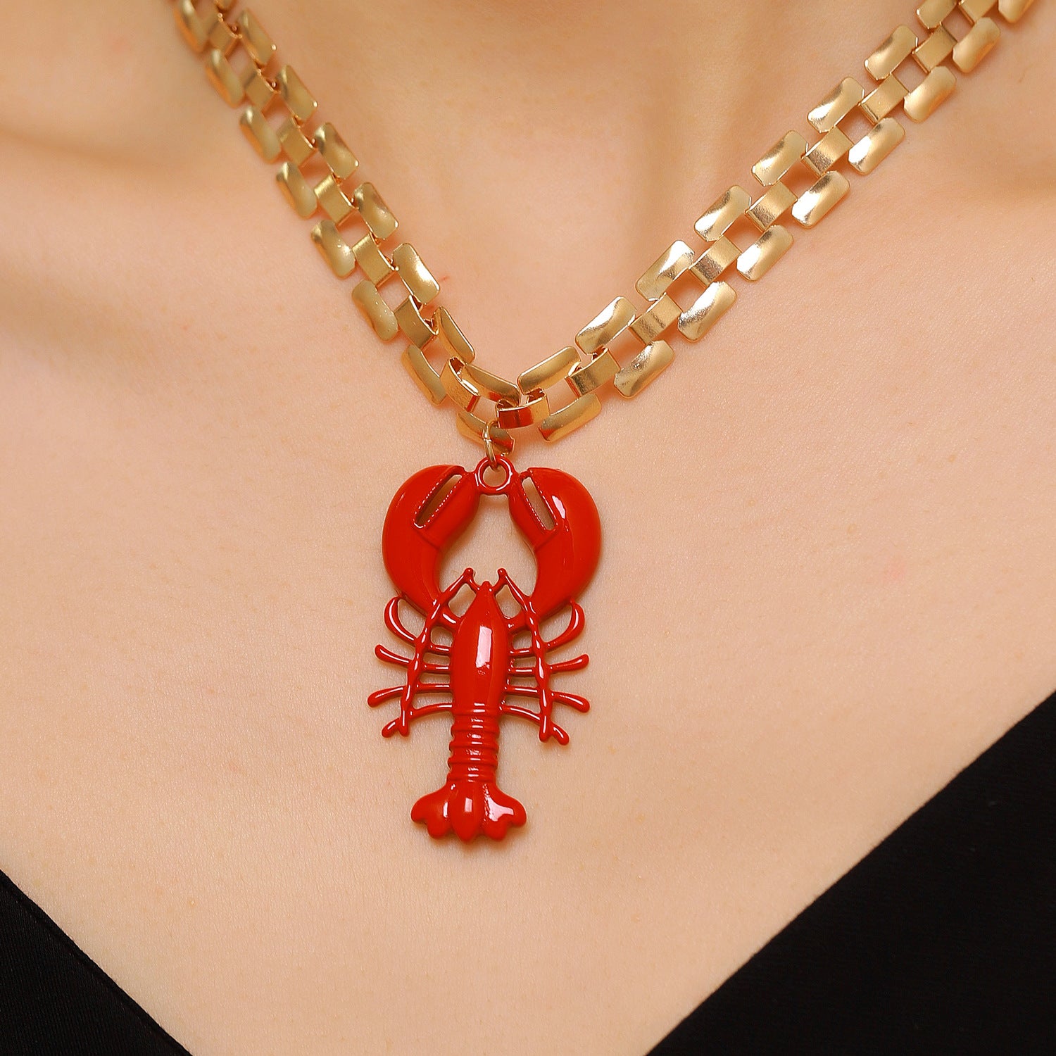 Wholesale Red Lobster Blue Crab Drop Earrings Women Beach Ocean Vacation Style Zinc Alloy Jewelry Fashion Accessory