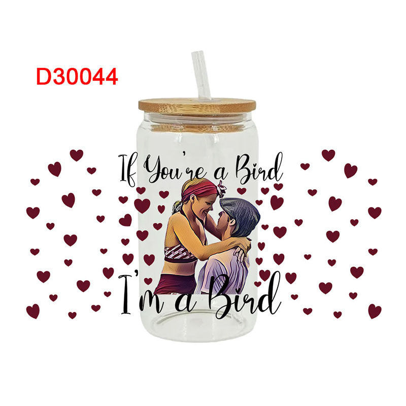 Wholesale Pink Bow Love Valentine's Day 16oz Cup UV DTF Wraps