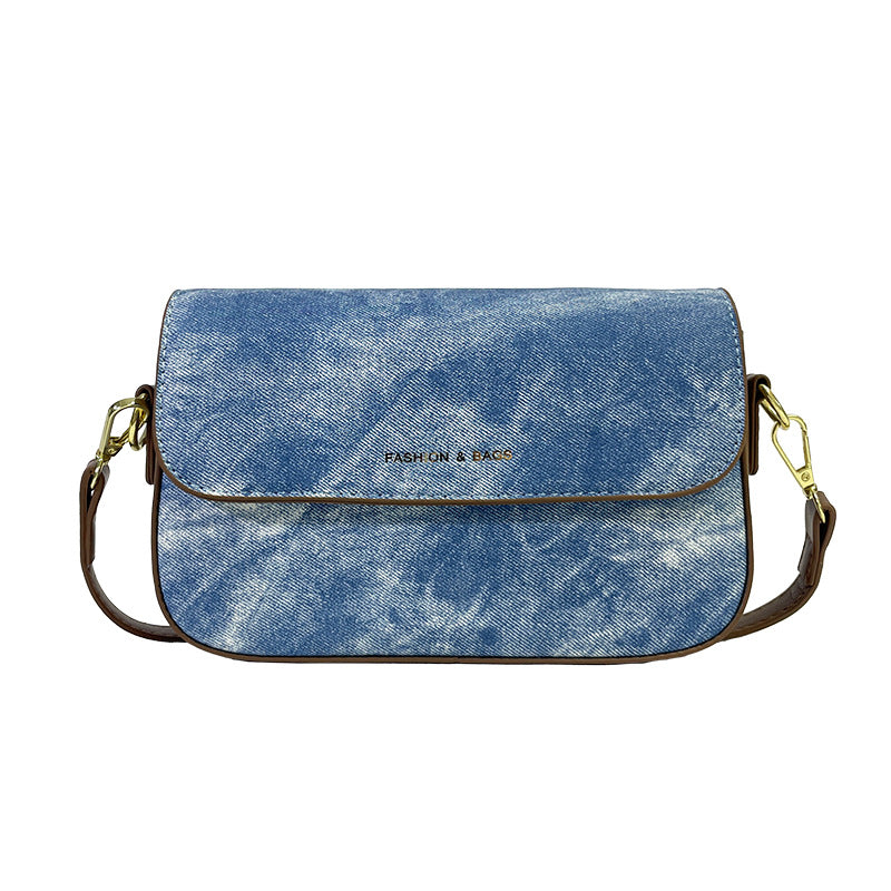 Wholesale PU Denim Bag Commuting Shoulder Bag