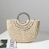 Wholesale Handmade Straw Woven Bags in The Shape of Semi-circular Shells