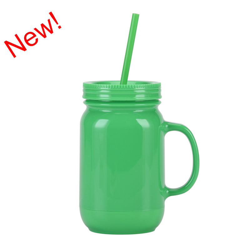 Wholesale solid color plastic cock cup with handle