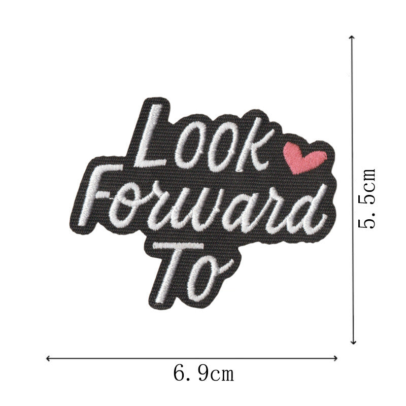 Wholesale Colorful Embroidered English Letter Square Patches Set Of 9 Heat Activated Appliques For Clothing Bags Towels DIY Accessory