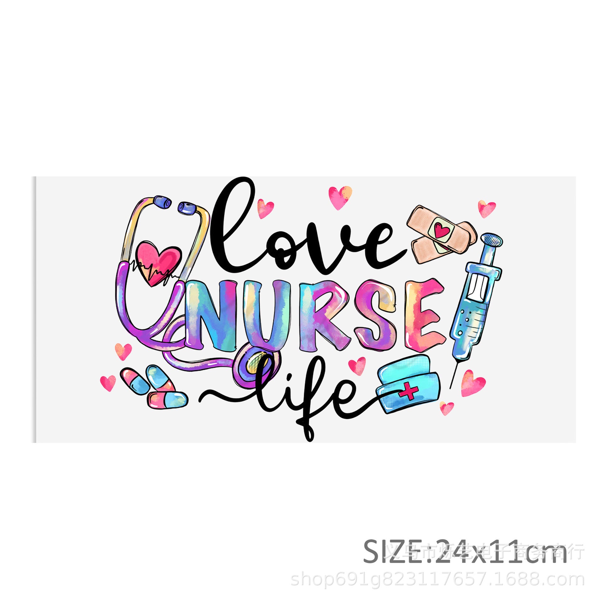 Wholesale 5pcs Nurse Medical Health 16oz Cup UV DTF Wraps