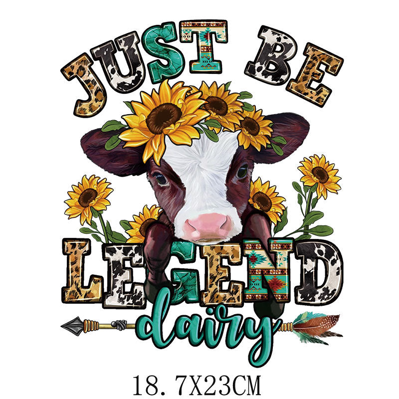 Wholesale Cartoon letter bull head heat transfer printing   UV DTF Ready to Press Transfers Wraps