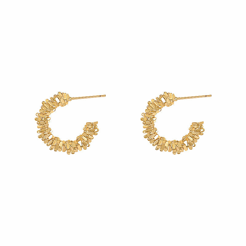 Wholesale Irregular C-shaped Alloy Earrings