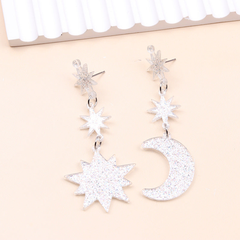 Wholesale Sun Moon Series Acrylic Earrings