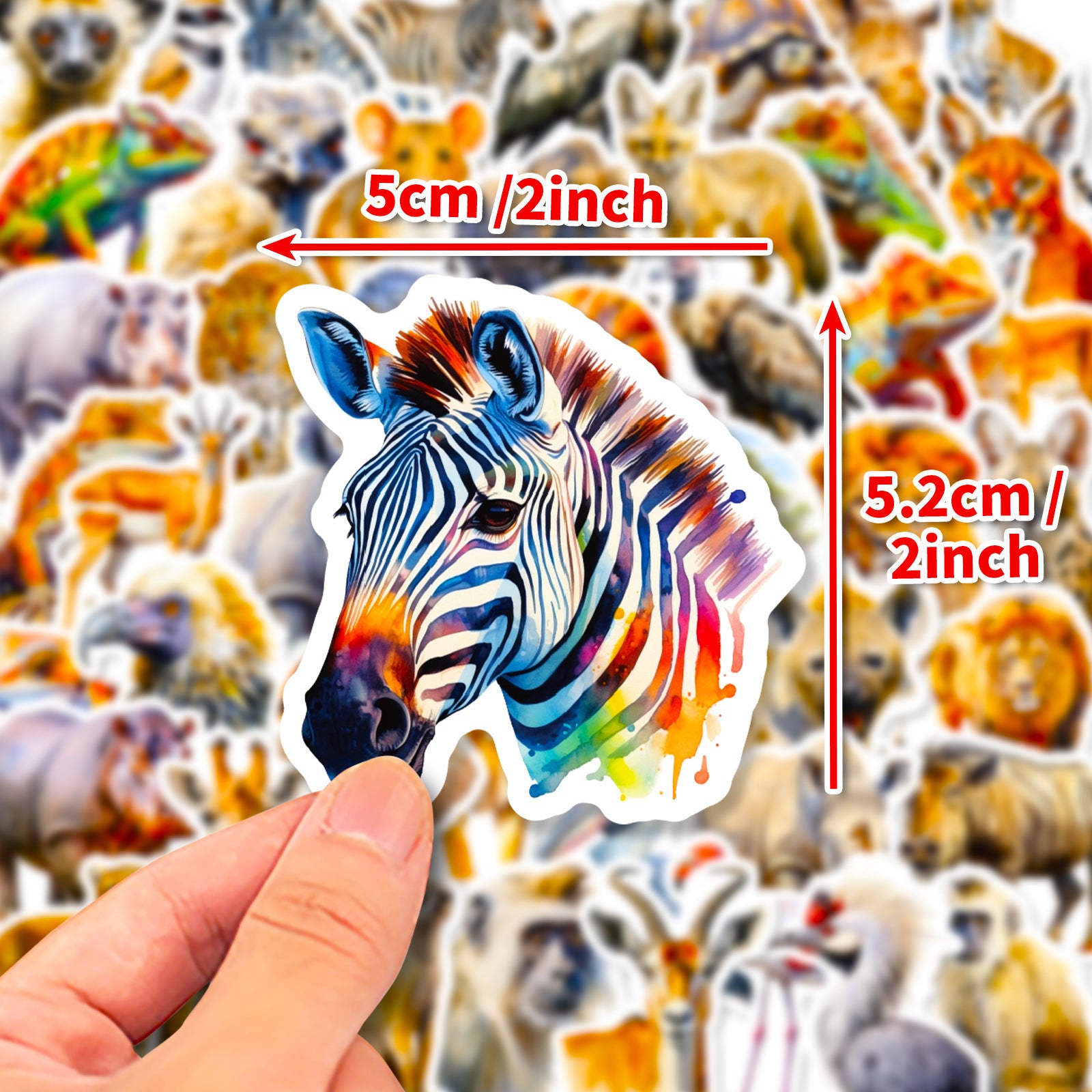 Wholesale 50PCS/ PACK realistic African animal personalized DIY stickers