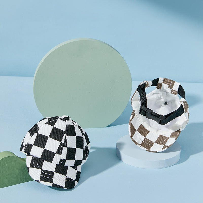 Wholesale Small Medium dog hat outdoor curved peaked pet hat