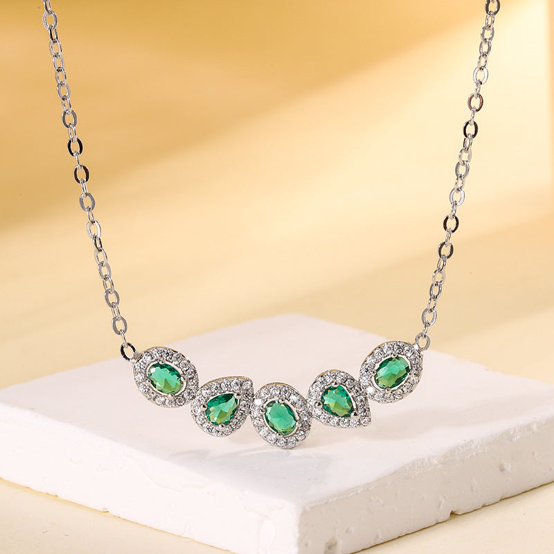 Wholesale Zhuang Shengsheng Jewelry Copper Base Gold-plated Simulated Corundum Necklace Pendant 3*4