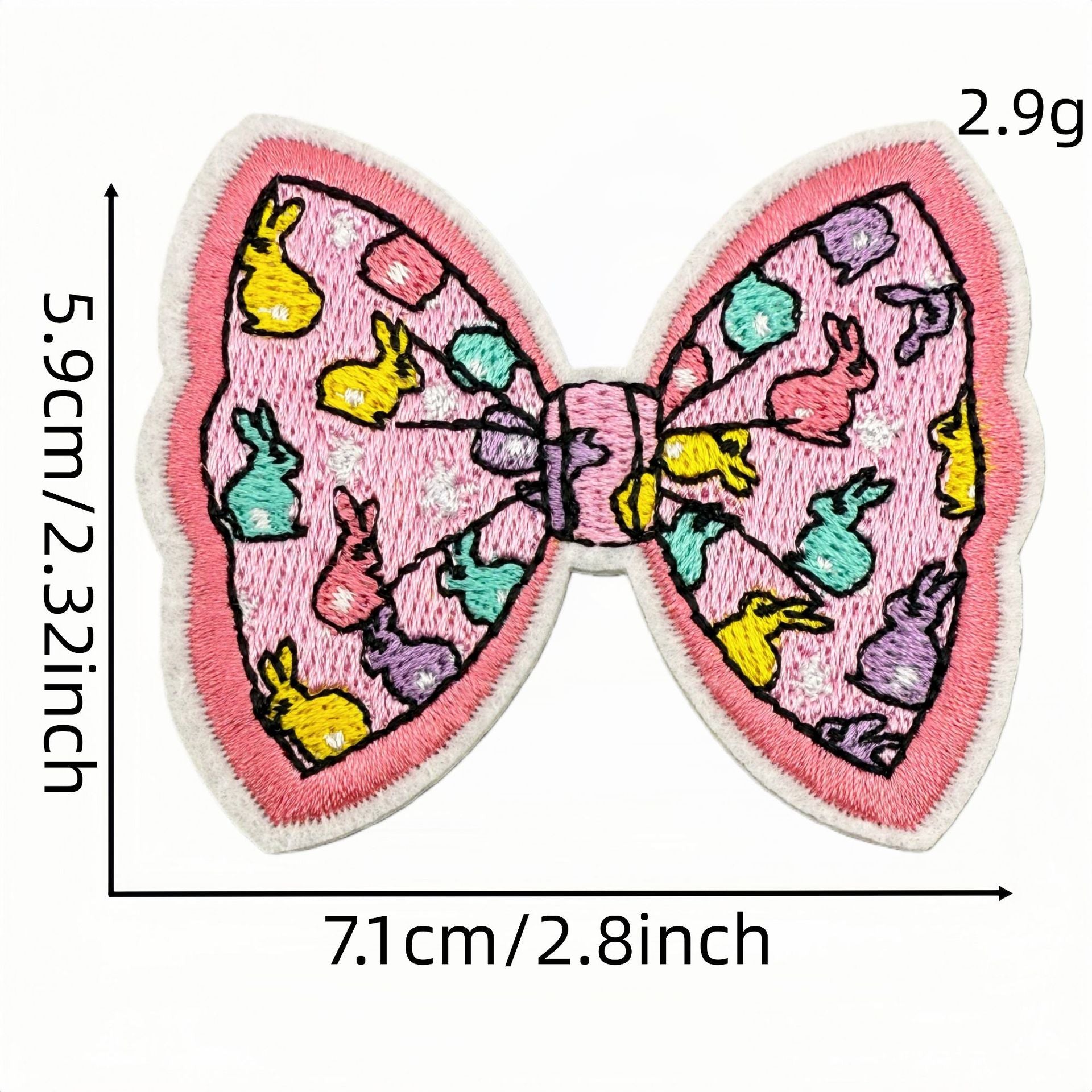 Wholesale Cloth Cartoon Bow Embroidery Patch Adhesive Iron On Decorative Applique For Bags And Clothing Everyday Use