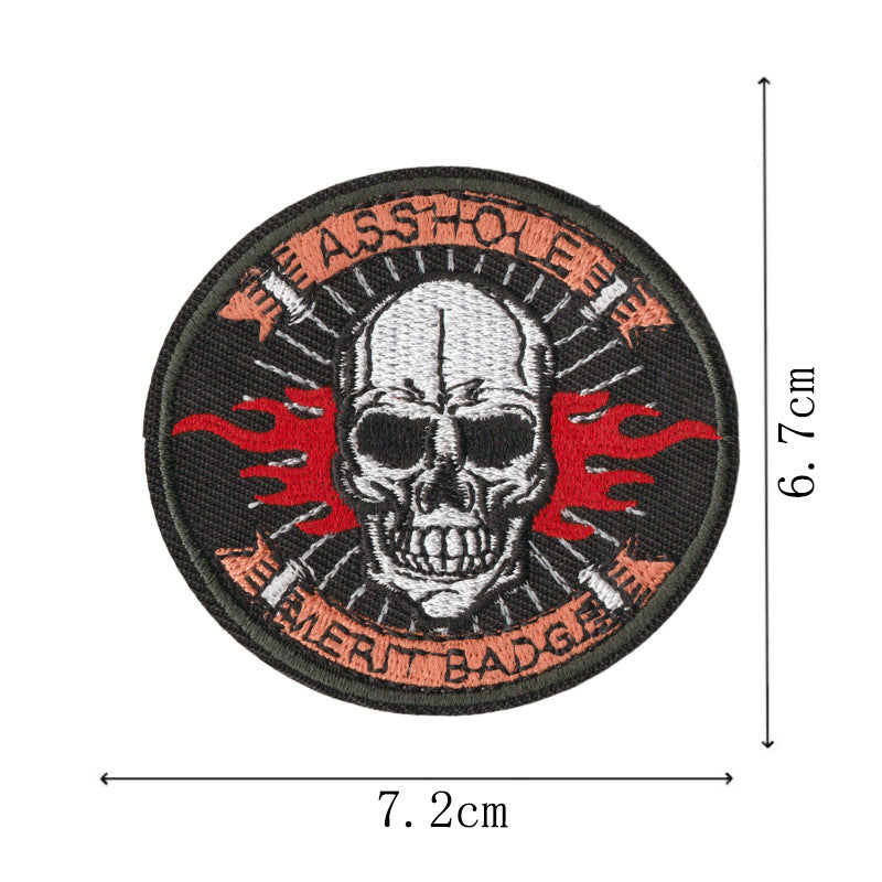 Wholesale Embroidered Warrior Skull Patches 9 Piece Set DIY Badges For Clothing Bags Hats And More