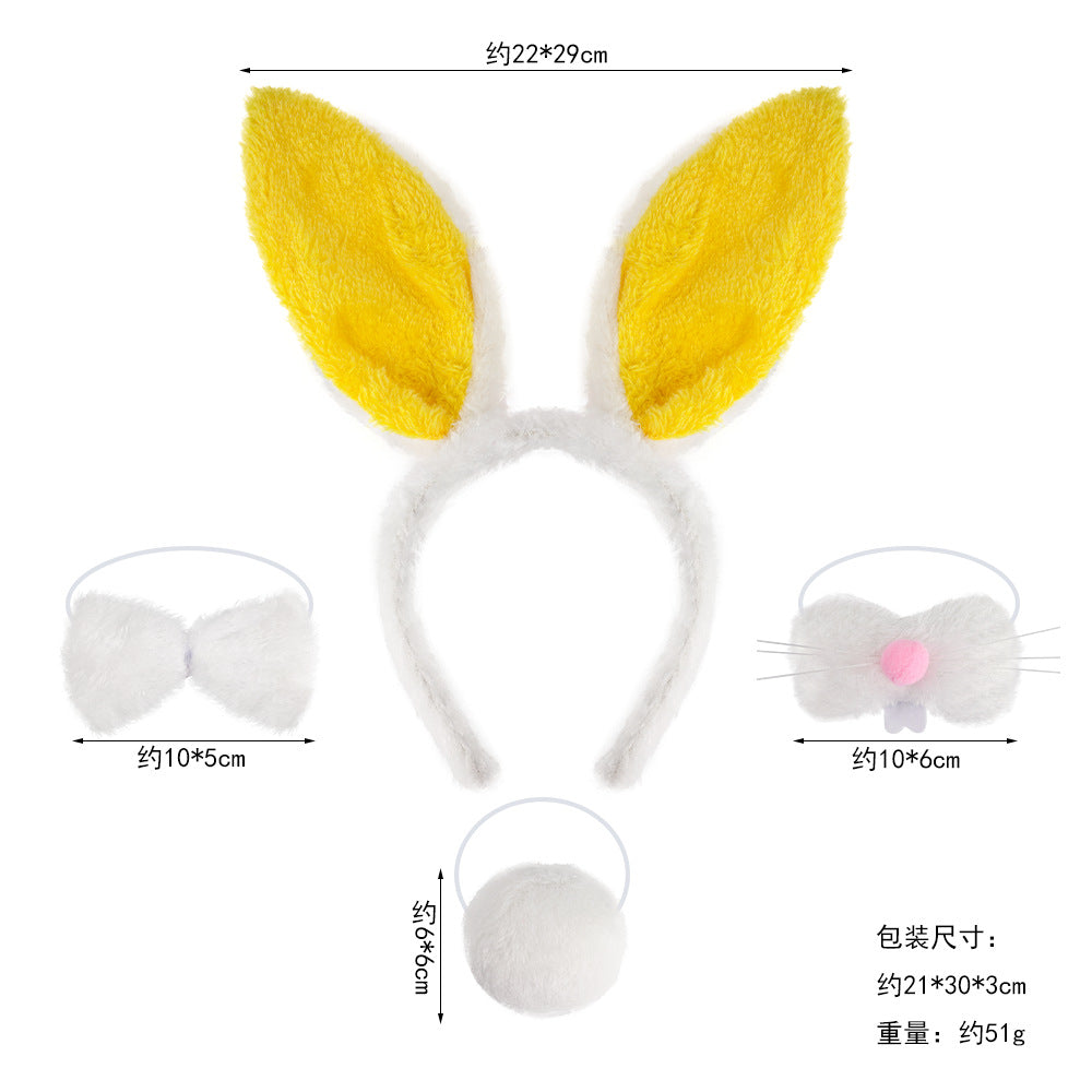 Wholesale Halloween Women Children's Performance Props Easter Cute Plush Rabbit Ear Headwear