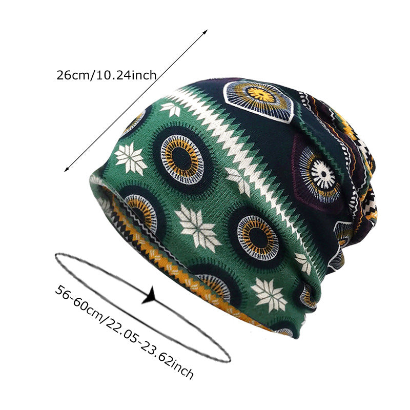 Wholesale Ethnic Style Toe Cap Scarf Dual-purpose Elastic Beanie