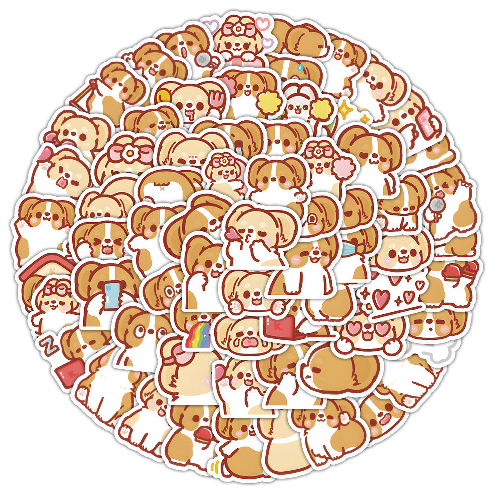 Wholesale 100 Cartoon Cute Kittens and Puppies Waterproof Vinyl Stickers