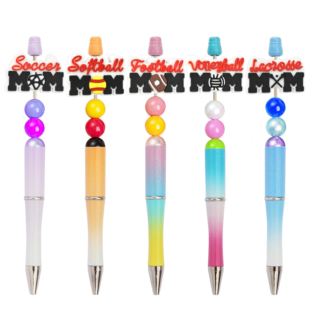 Wholesale Random100pcs/pack DIY Ball Sports Series Ballpoint Pen Focus Beads