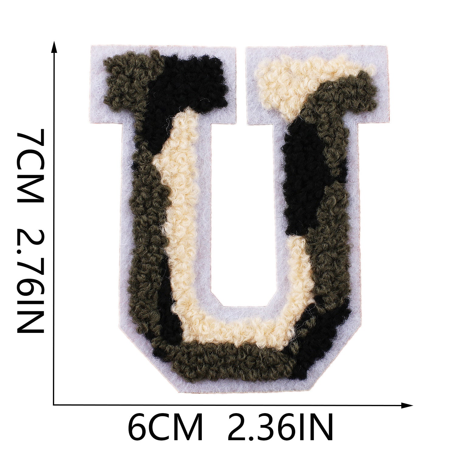 Wholesale Camouflage English letter embroidered towel patch