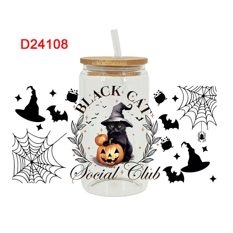 Wholesale Pumpkin calf Halloween 16oz Cup UV DTF Wraps