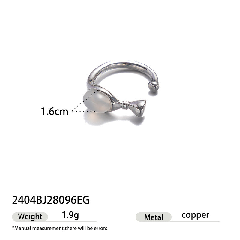 Wholesale Unique Irregular Shape Zirconium No Ear Bone Clip Earrings
