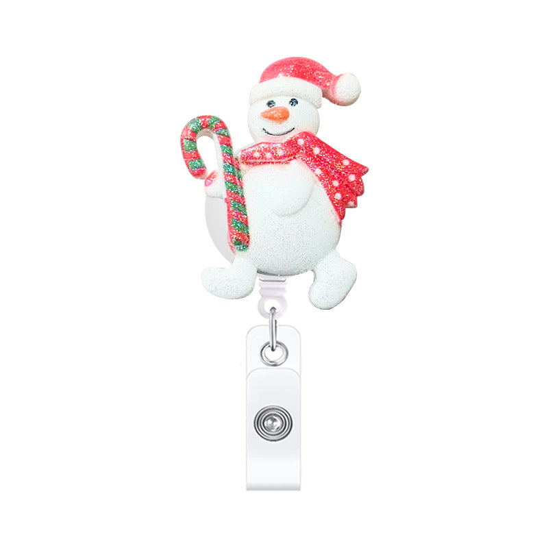 Llavero expandible de brillo de Navidad acrílico al por mayor