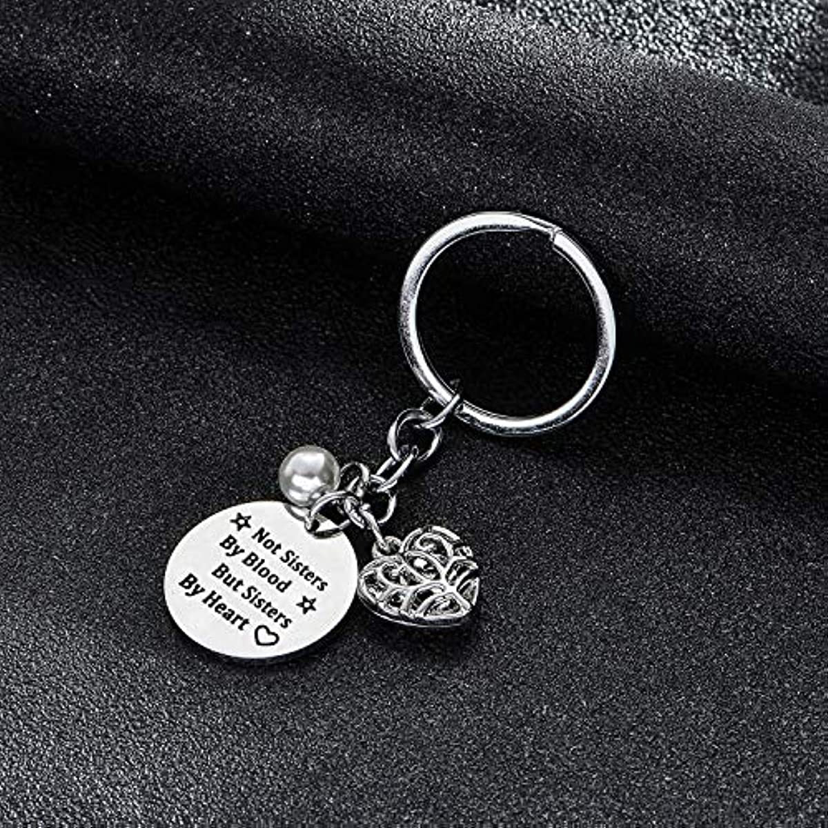 Wholesale Pearl Love Stainless Steel Keychain