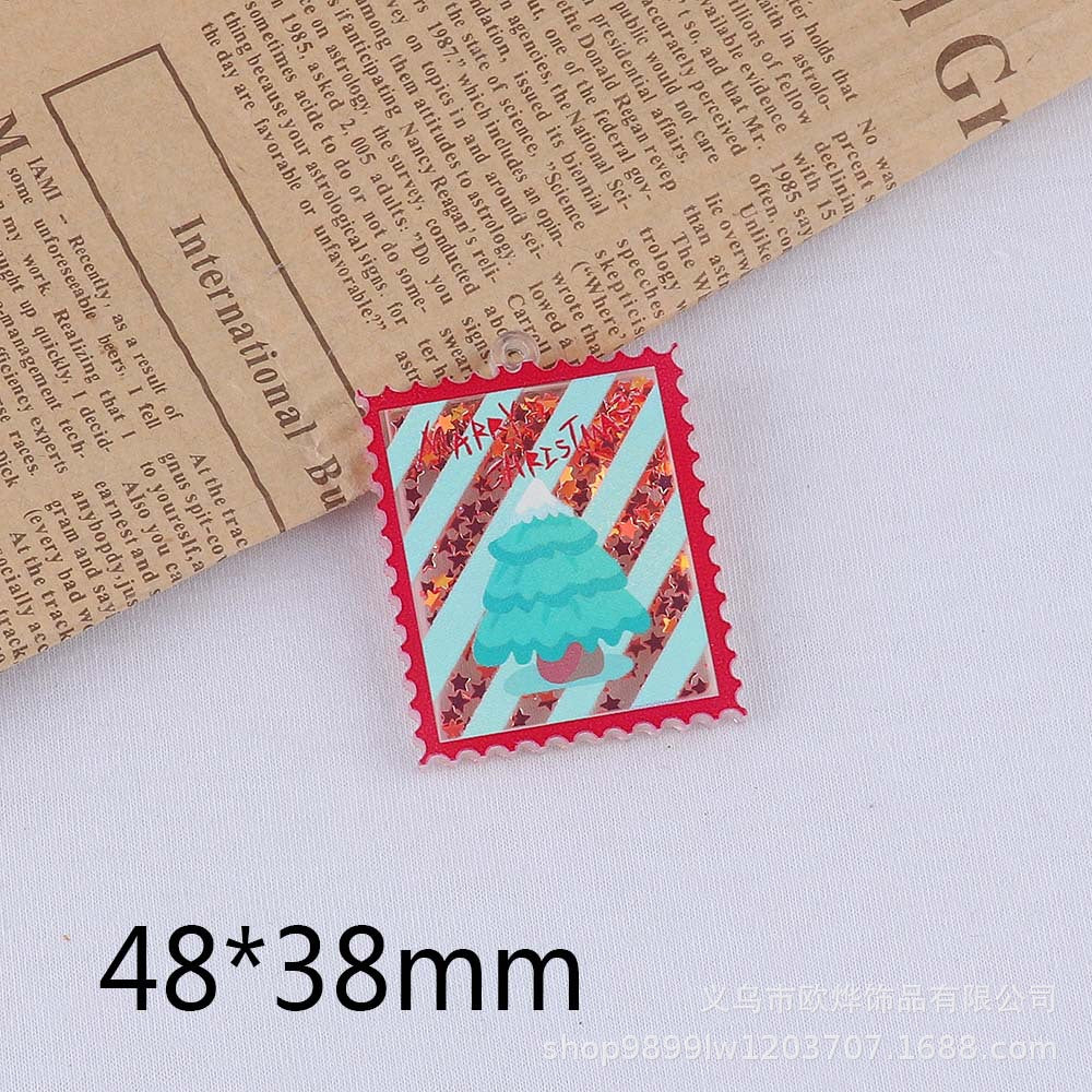 Wholesale 10pcs Cartoon Christmas Cube Hot Pot Quicksand Ornament Accessories DIY Patch FlatBack