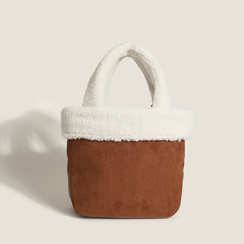 Wholesale 2023 Winter Lamb Plush Tote Bag Handbag