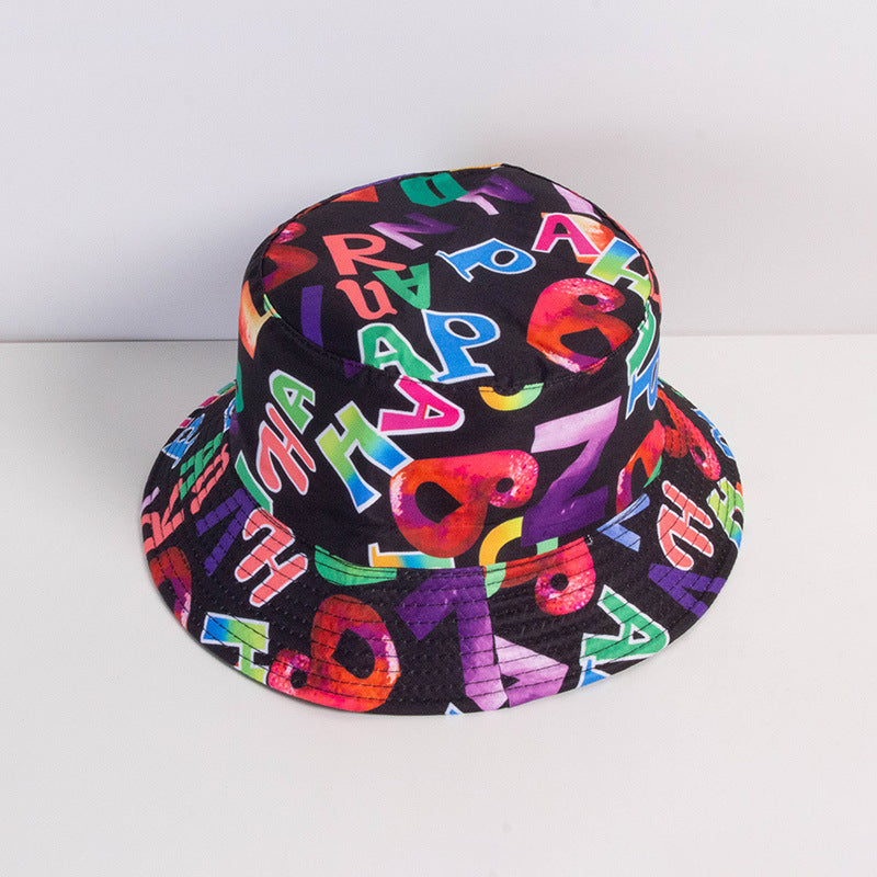 Wholesale polyester colorful letter bucket hat