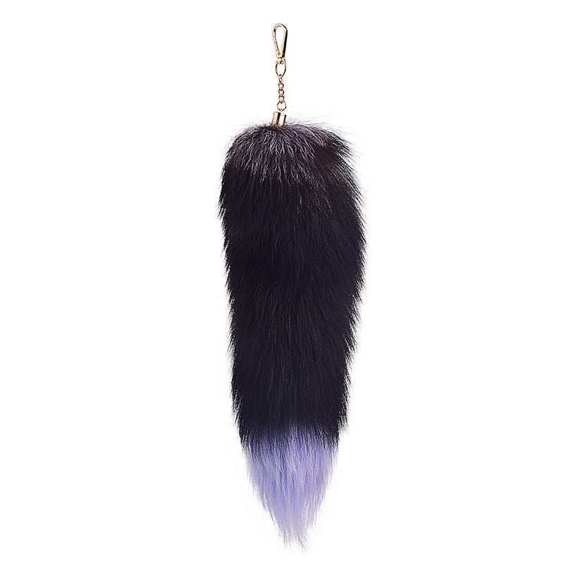 Wholesale of Oversized Fox Hair Pendant Keychains