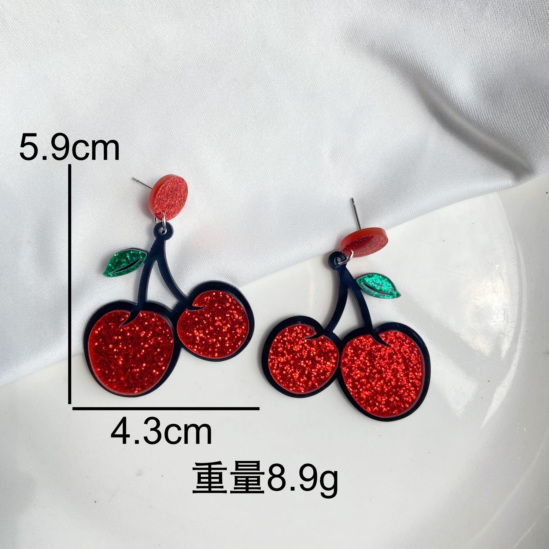 Wholesale Acrylic fruit vegetable Dragon Fruit  earrings