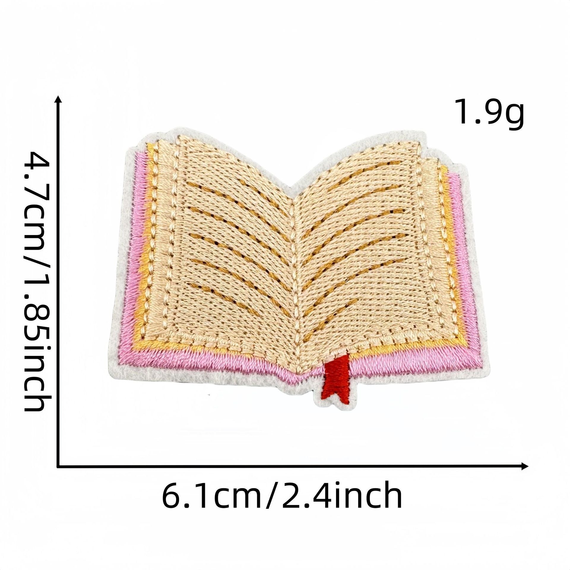 Wholesale Embroidered Bookworm Patch Badge English Book Reading Doodle Computer Embroidery Sew On Garment Accessory Craft Supply For Everyday Use