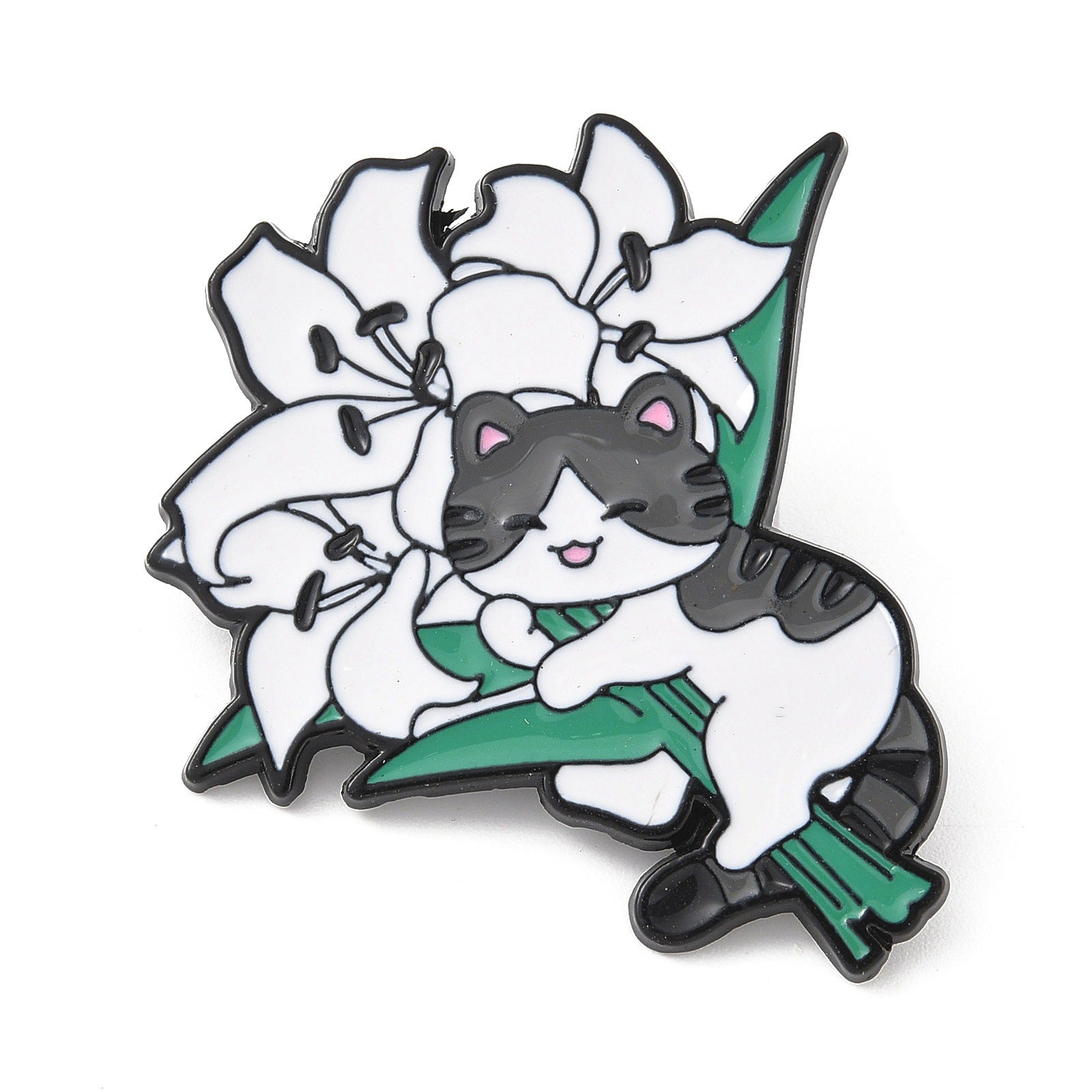 Wholesale Drip oil cartoon flower cat sweet brooch