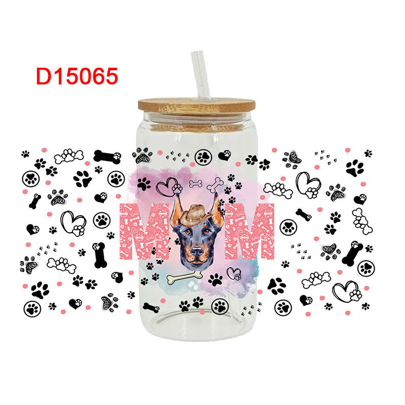 Wholesale  Black and white cat cartoon 16oz Cup UV DTF Wraps