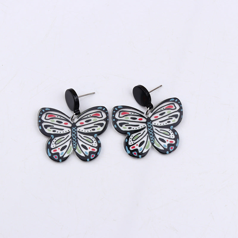 Wholesale Flame Butterfly Acrylic Earrings