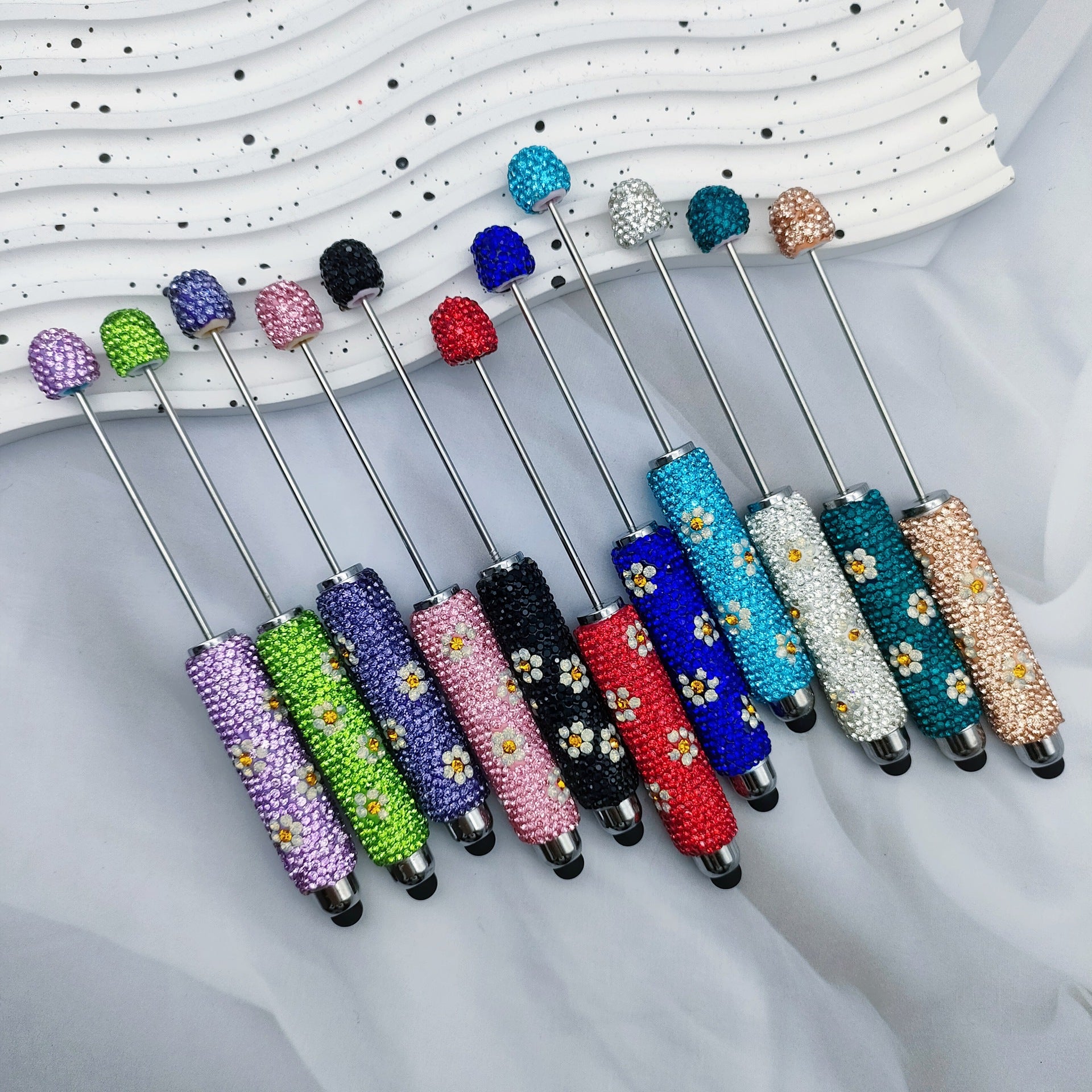 Wholesale Multi-Color  Full Diamond Touch Screen Beadable Pen