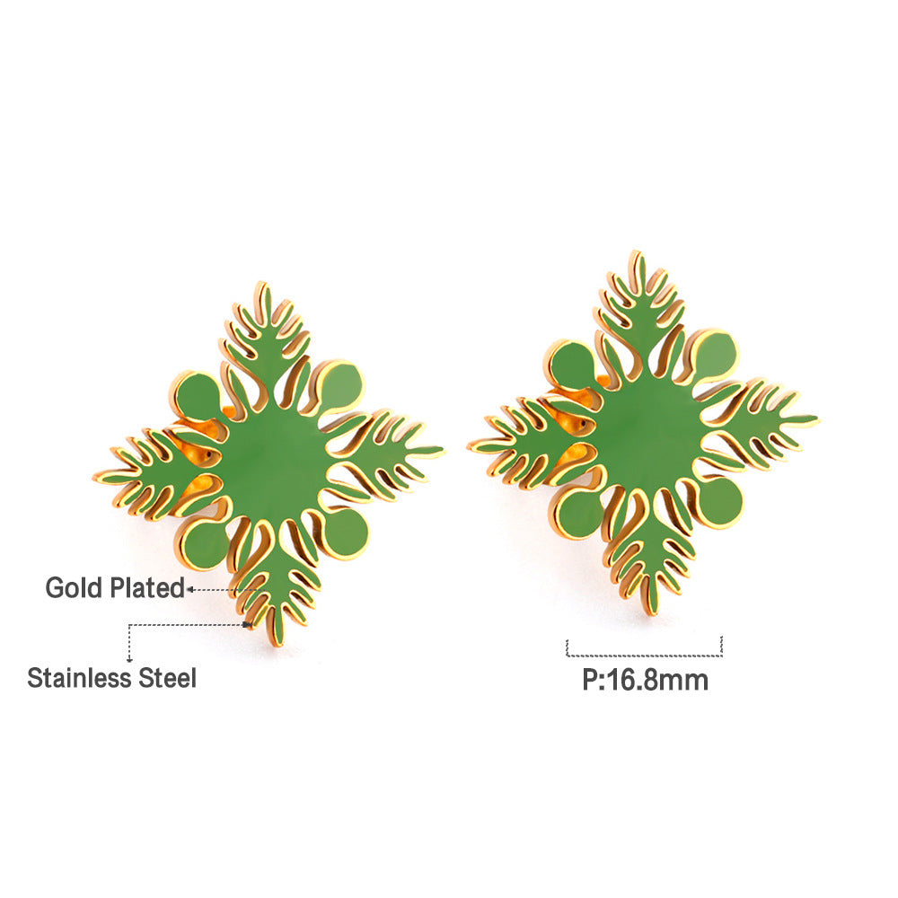 Wholesale Vintage shaped stainless steel wrapped earrings