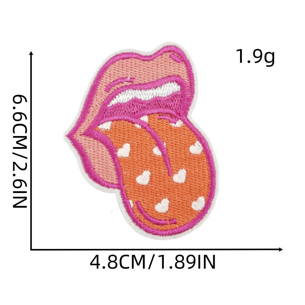 Wholesale Cartoon Pink Bow Embroider Cloth Patch